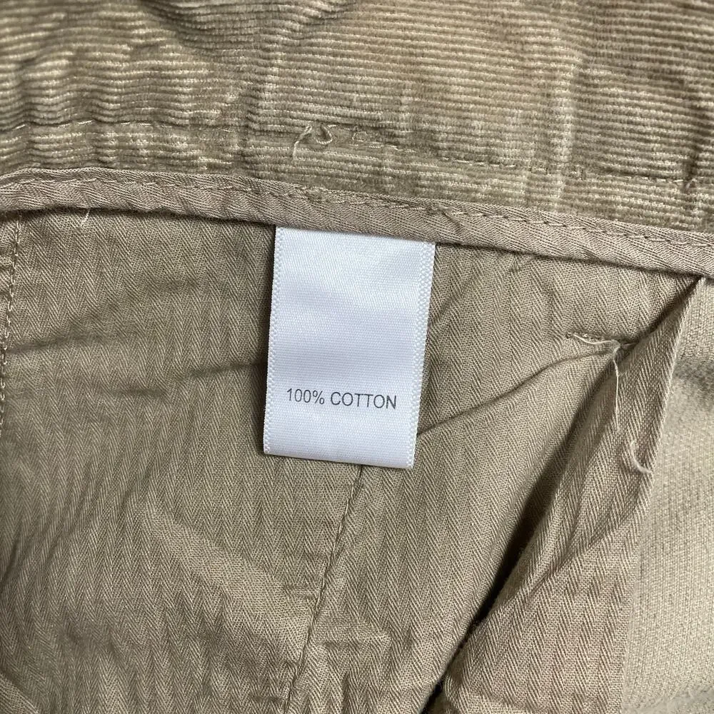 🔥Banana Republic Corduroy Khaki Baggy Wide Leg Pants Mens 31/30 Y2K Classic